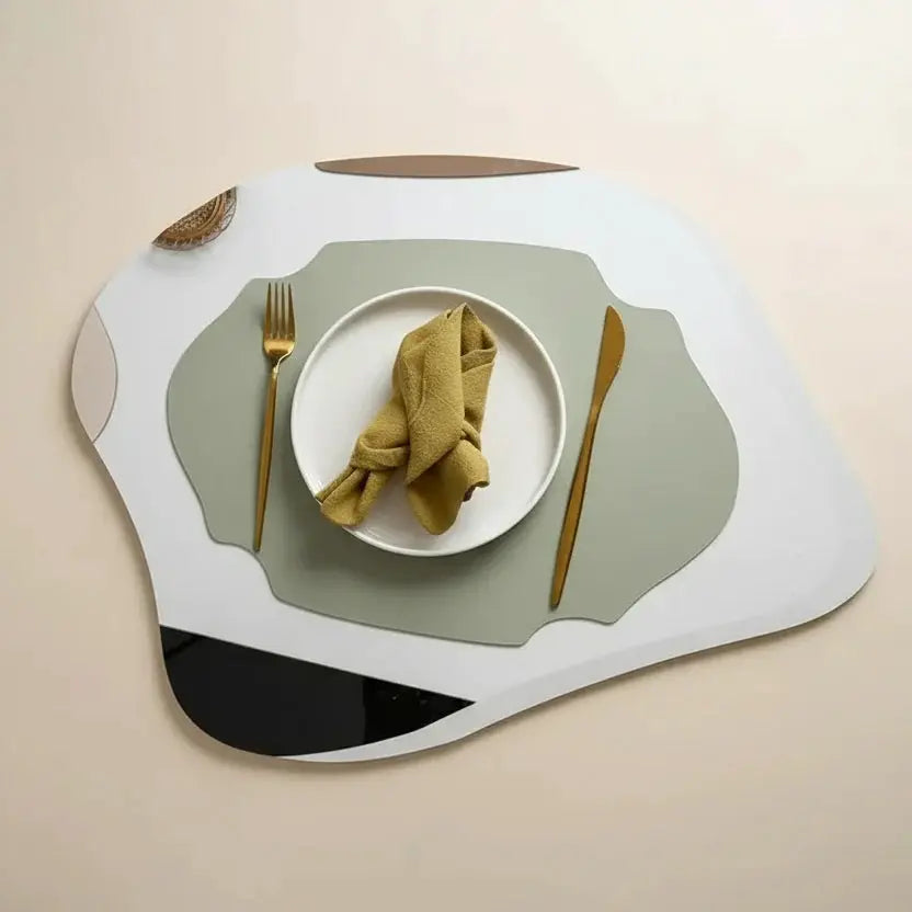 Placemats - Double-sided PU Leather Oval by House Of Avana