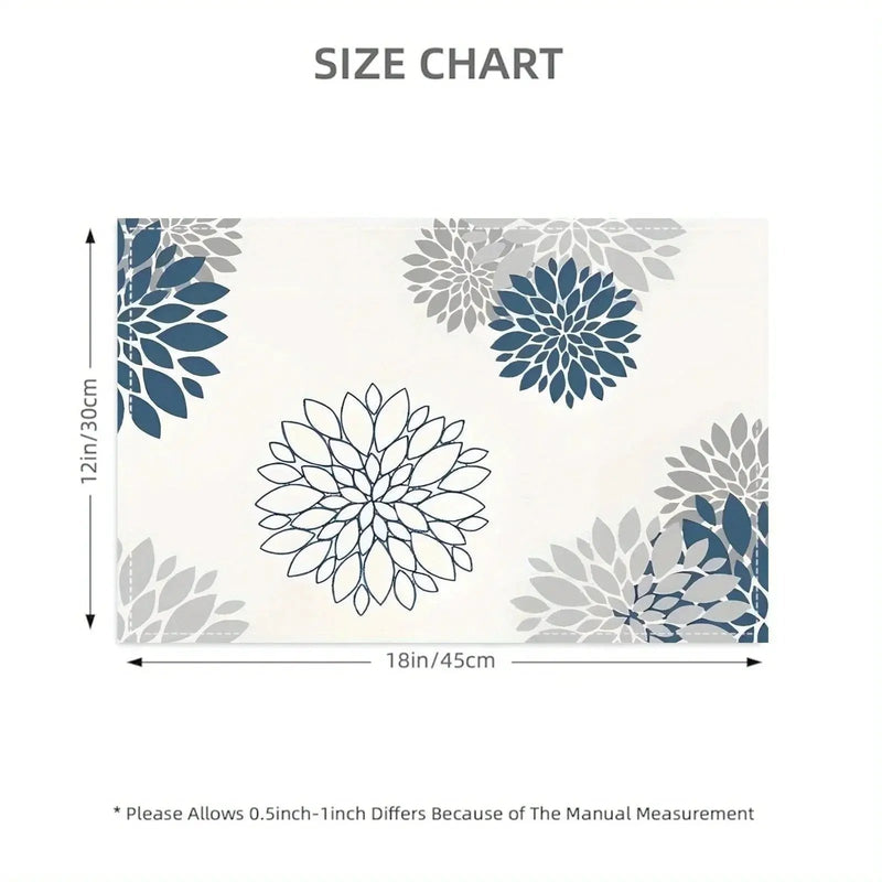 Placemats - Floral Linen 12x18 Inch by House Of Avana