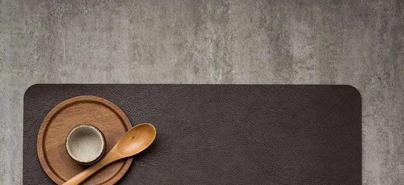 Placemats - Heat Insulated Brown Leather by House Of Avana