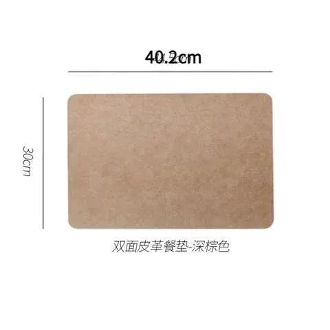 Placemats - Heat Insulated Brown Leather by House Of Avana