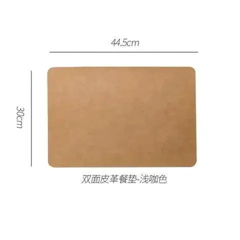 Placemats - Heat Insulated Brown Leather by House Of Avana