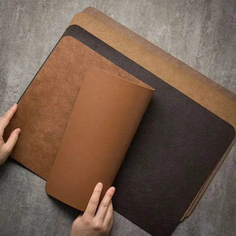 Placemats - Heat Insulated Brown Leather by House Of Avana