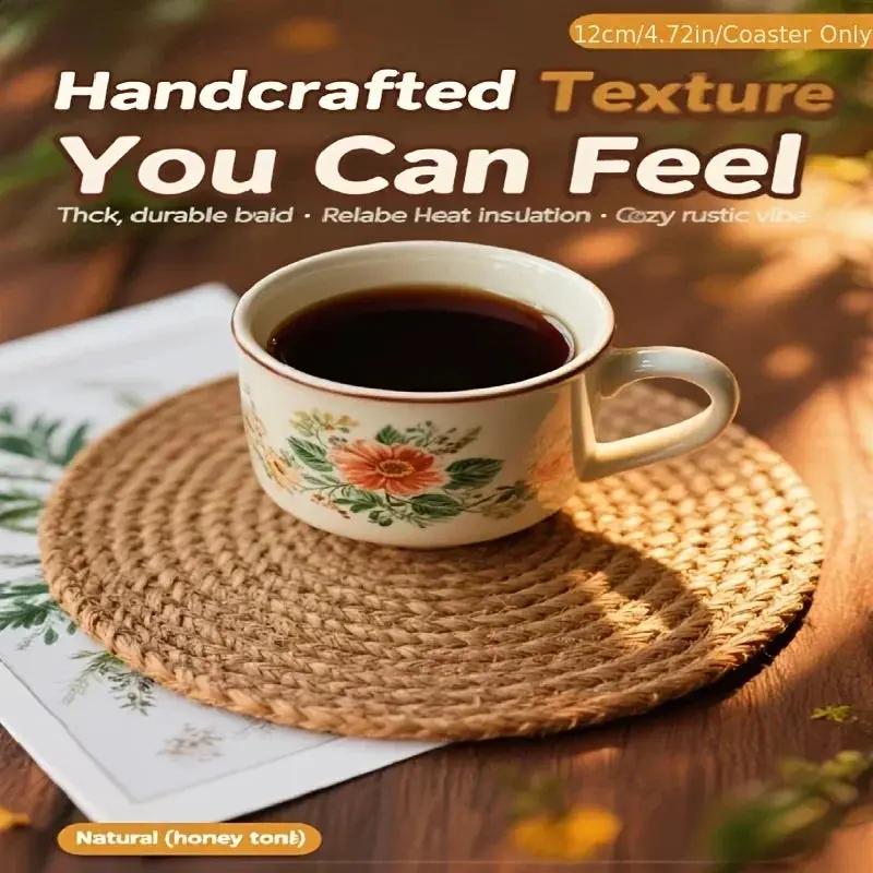 Placemats - Heat Resistant Woven Wood Round by House Of Avana