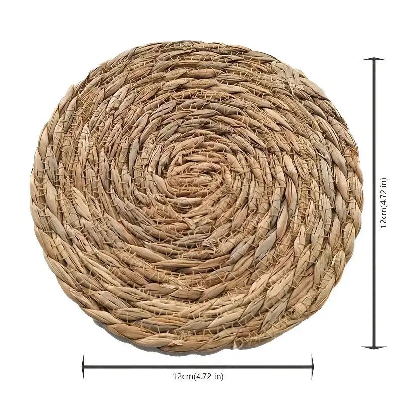 Placemats - Heat Resistant Woven Wood Round by House Of Avana