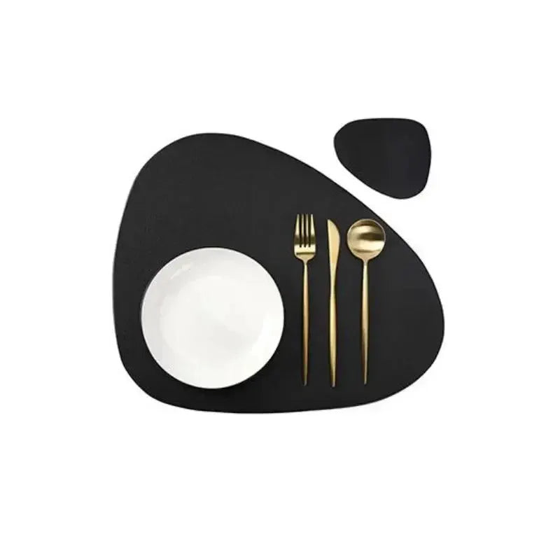 Placemats - Oil-Proof PU Leather Cream Set by House Of Avana