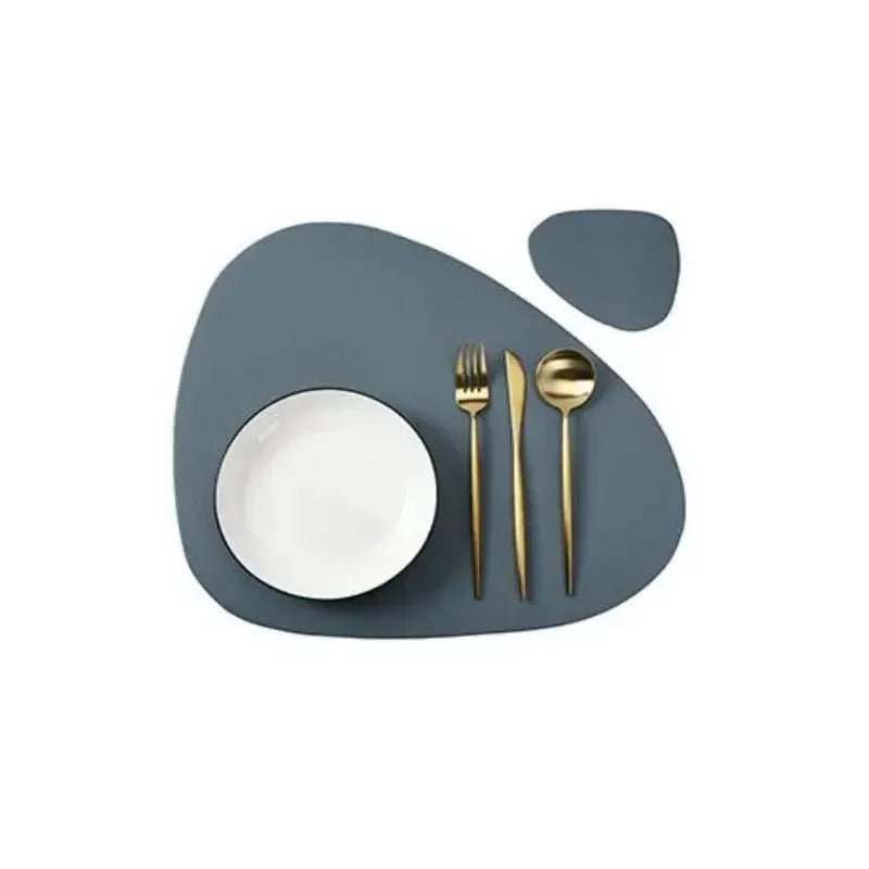 Placemats - Oil-Proof PU Leather Cream Set by House Of Avana