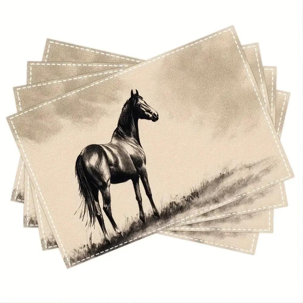 Placemats - Vintage Beige Linen 30x46cm by House Of Avana