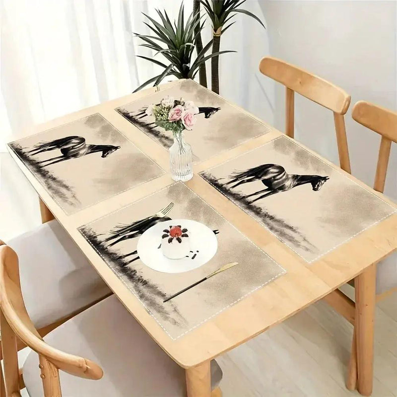 Placemats - Vintage Beige Linen 30x46cm by House Of Avana
