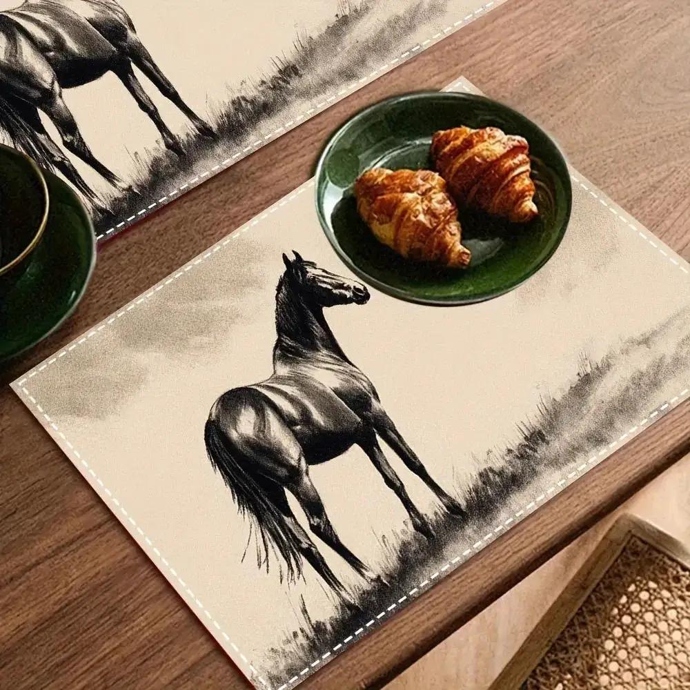Placemats - Vintage Beige Linen 30x46cm by House Of Avana