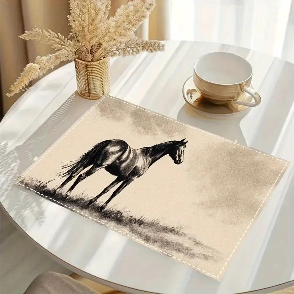 Placemats - Vintage Beige Linen 30x46cm by House Of Avana