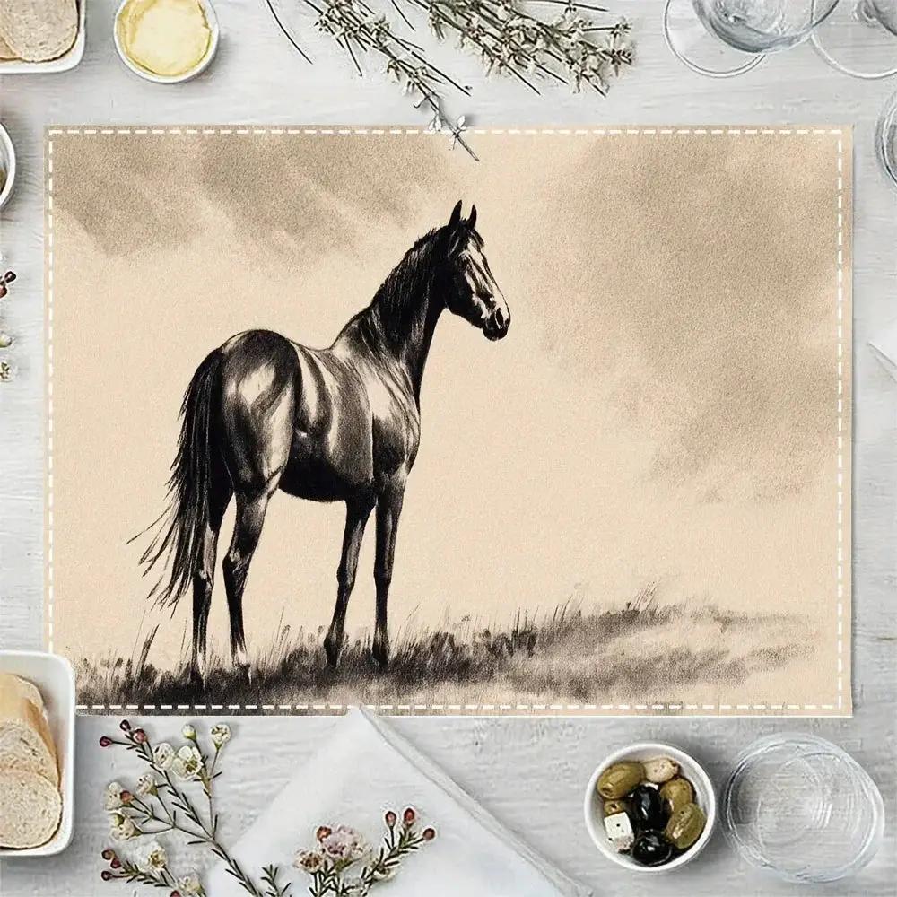 Placemats - Vintage Beige Linen 30x46cm by House Of Avana