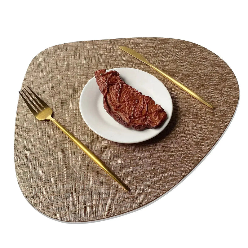 Placemats - Waterproof Metal PVC Non Slip by House Of Avana