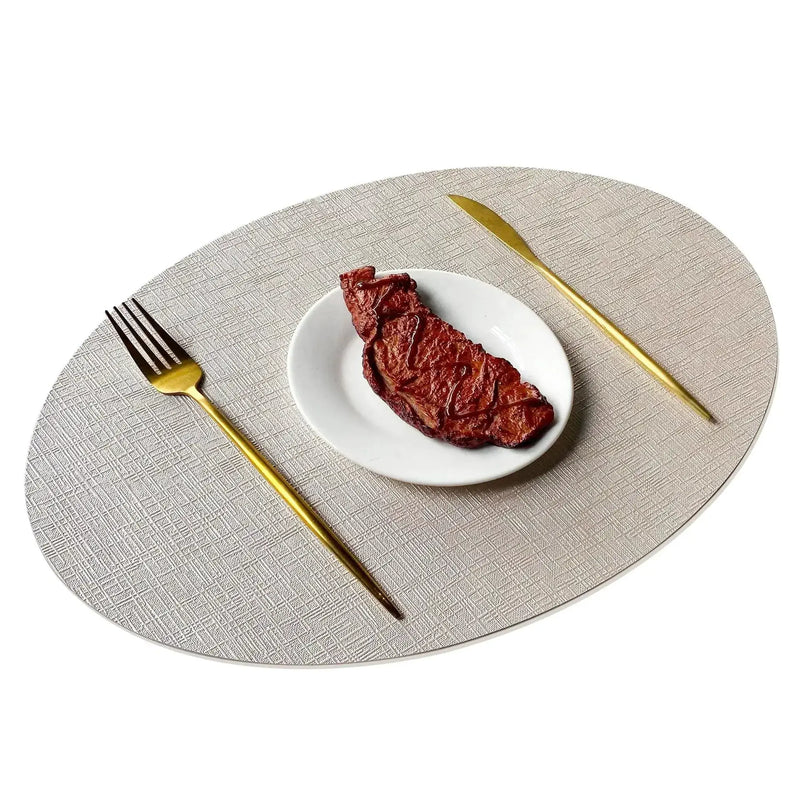 Placemats - Waterproof Metal PVC Non Slip by House Of Avana