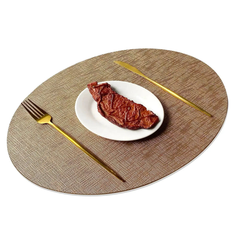 Placemats - Waterproof Metal PVC Non Slip by House Of Avana