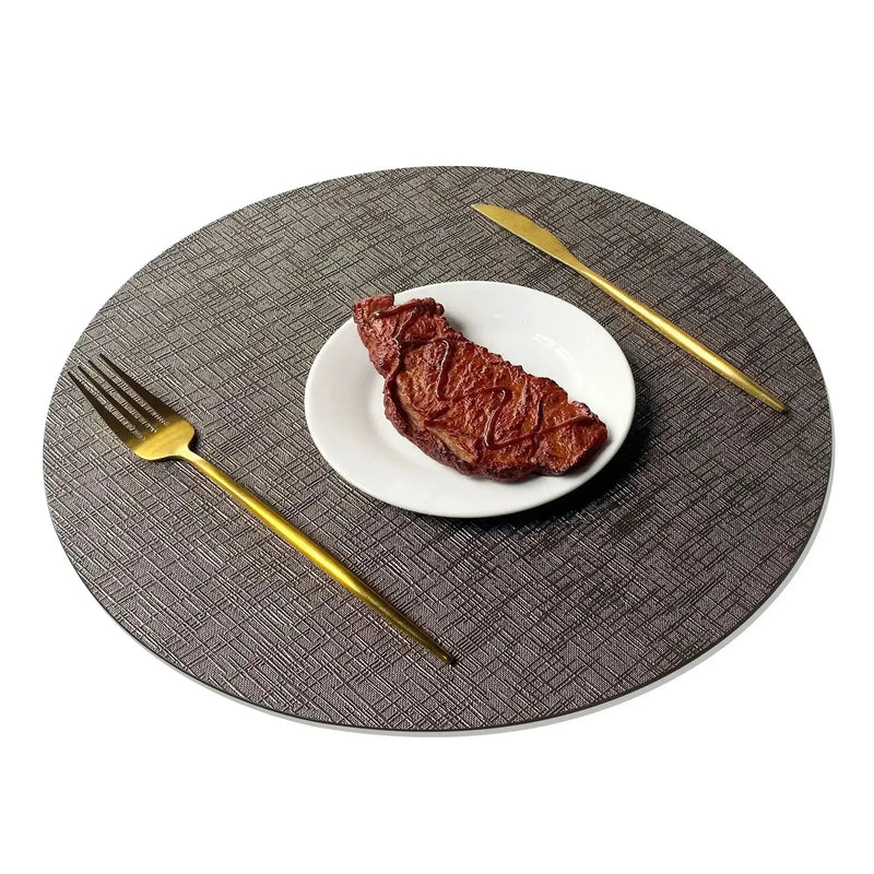 Placemats - Waterproof Metal PVC Non Slip by House Of Avana