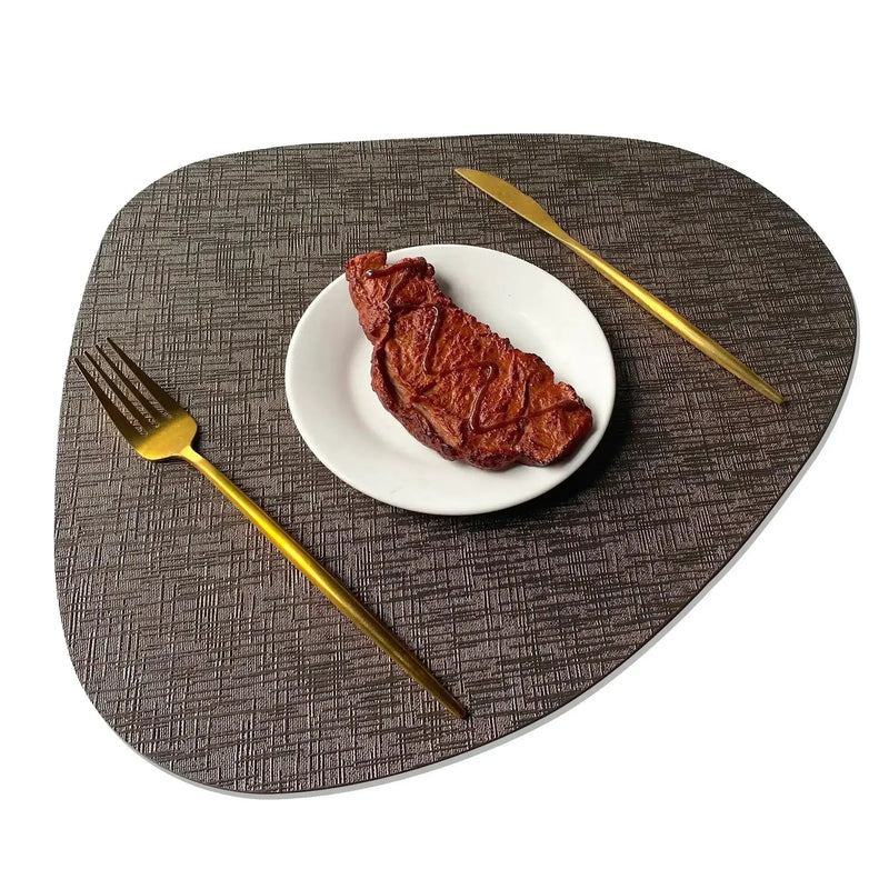 Placemats - Waterproof Metal PVC Non Slip by House Of Avana