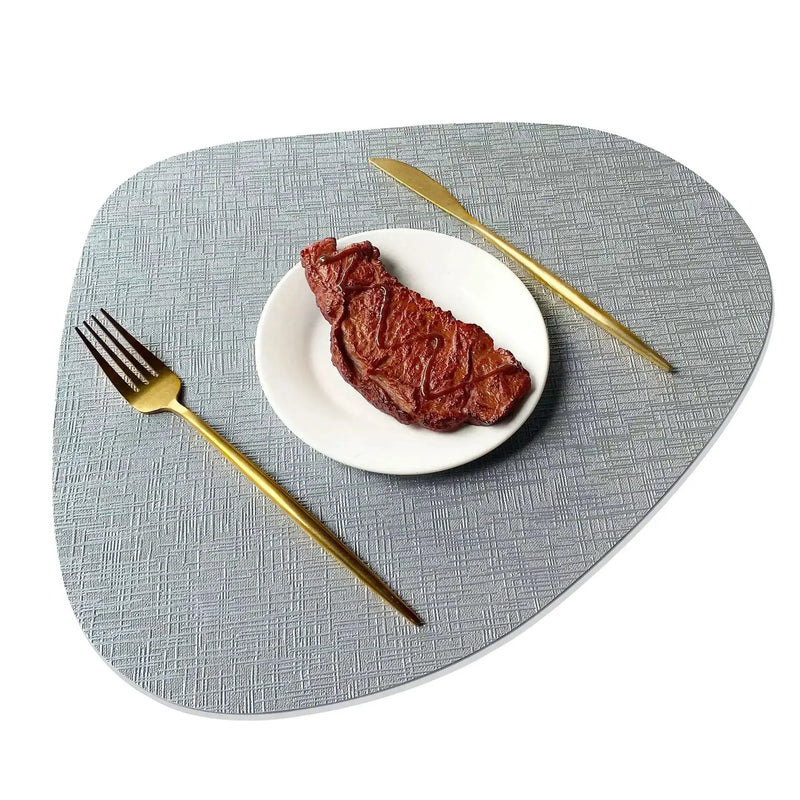 Placemats - Waterproof Metal PVC Non Slip by House Of Avana