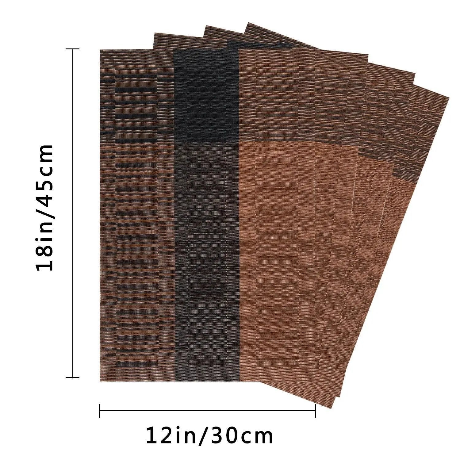 Placemats - Weave Stripe PVC by House Of Avana