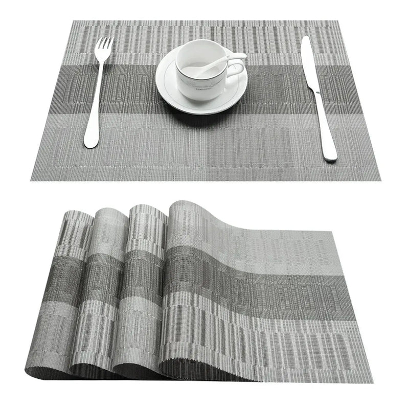 Placemats - Weave Stripe PVC by House Of Avana