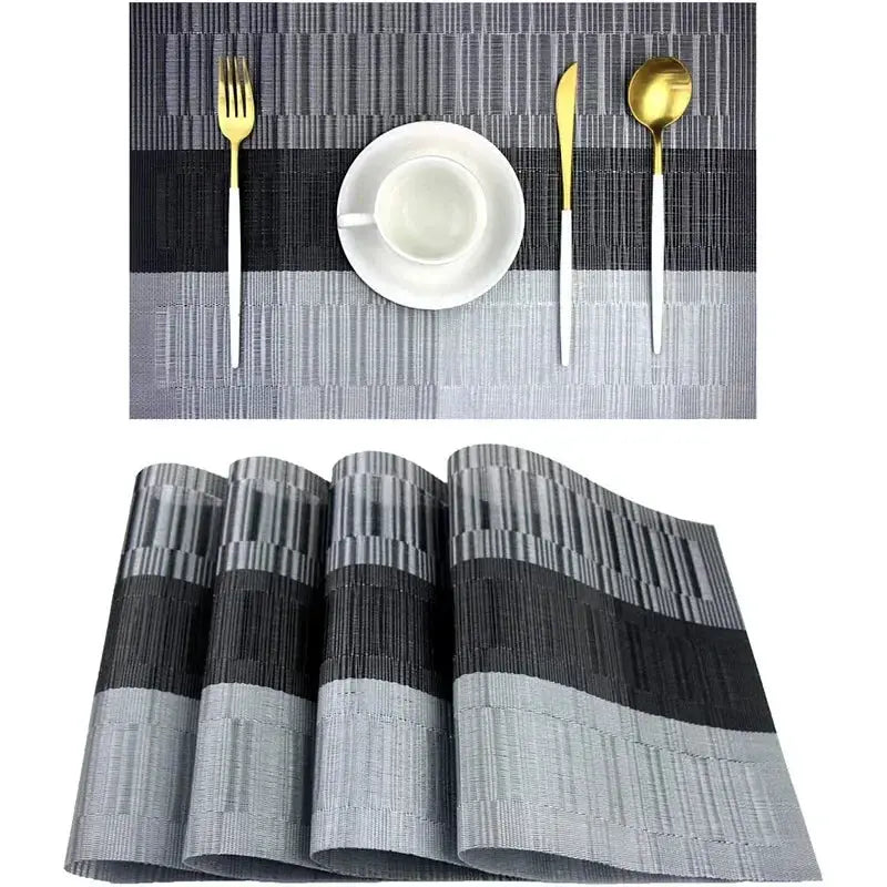 Placemats - Weave Stripe PVC by House Of Avana