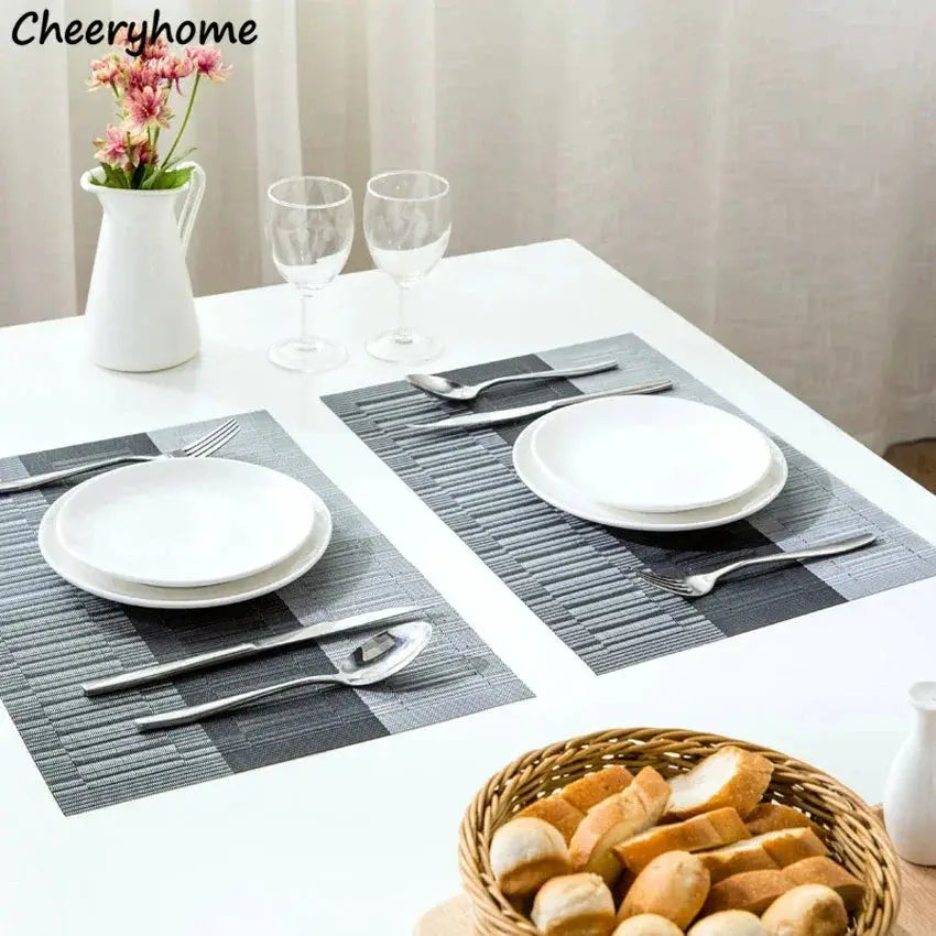 Placemats - Weave Stripe PVC by House Of Avana