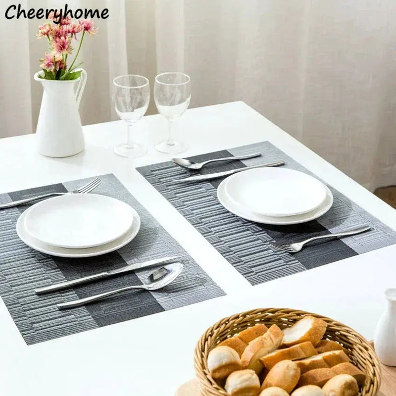 Placemats - Weave Stripe PVC by House Of Avana