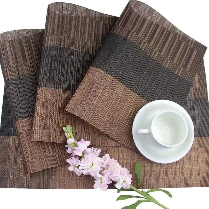 Placemats - Weave Stripe PVC by House Of Avana