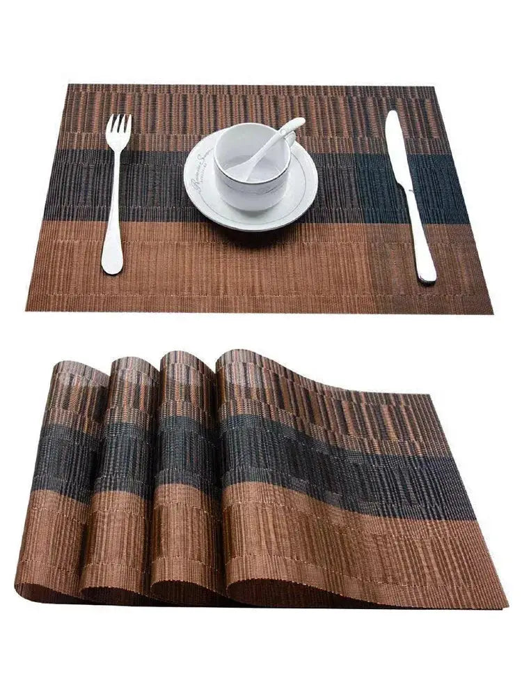 Placemats - Weave Stripe PVC by House Of Avana