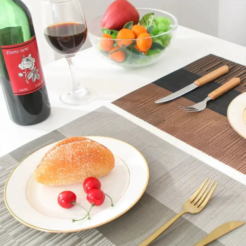 Placemats - Weave Stripe PVC by House Of Avana