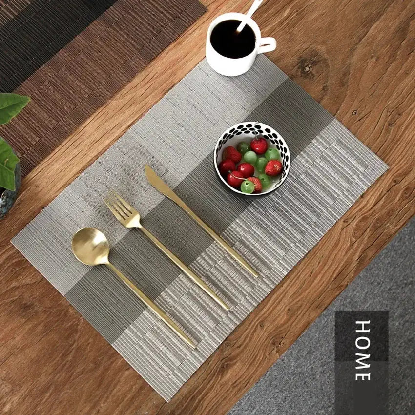 Placemats - Weave Stripe PVC by House Of Avana
