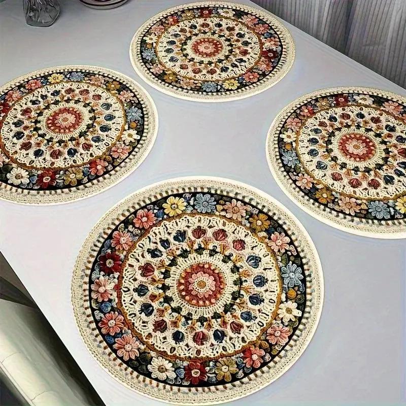 Placemats - Woven Wood Round by House Of Avana