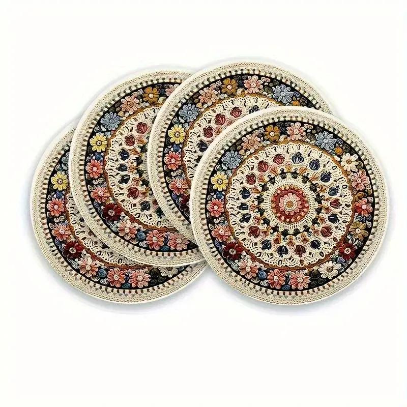 Placemats - Woven Wood Round by House Of Avana