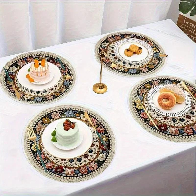 Placemats - Woven Wood Round by House Of Avana
