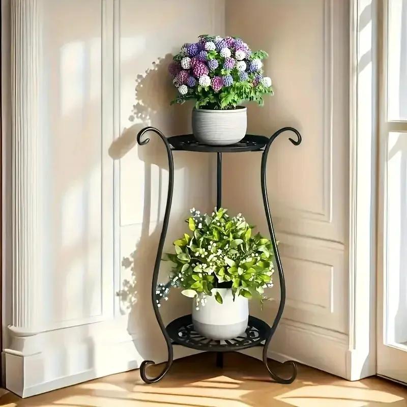 Plant Stand - Lightweight Metal White by House Of Avana