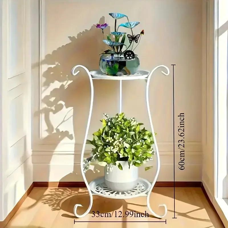 Plant Stand - Lightweight Metal White by House Of Avana
