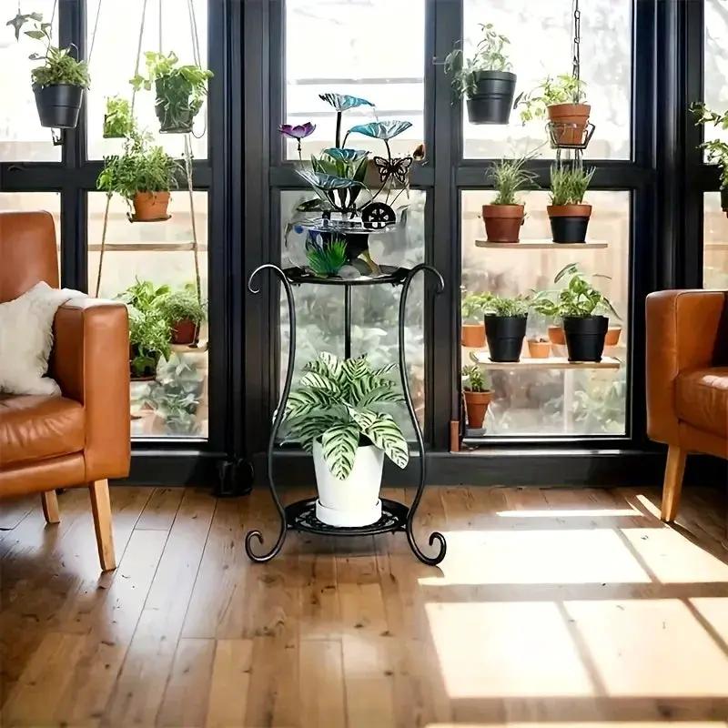 Plant Stand - Lightweight Metal White by House Of Avana
