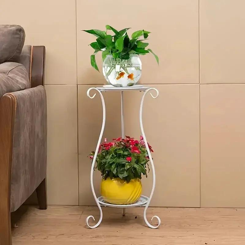 Plant Stand - Lightweight Metal White by House Of Avana