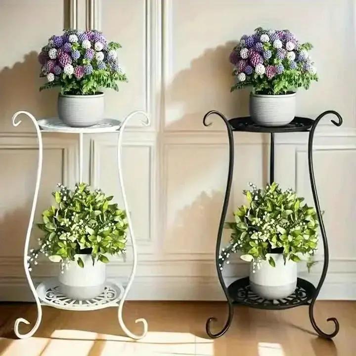 Plant Stand - Lightweight Metal White by House Of Avana