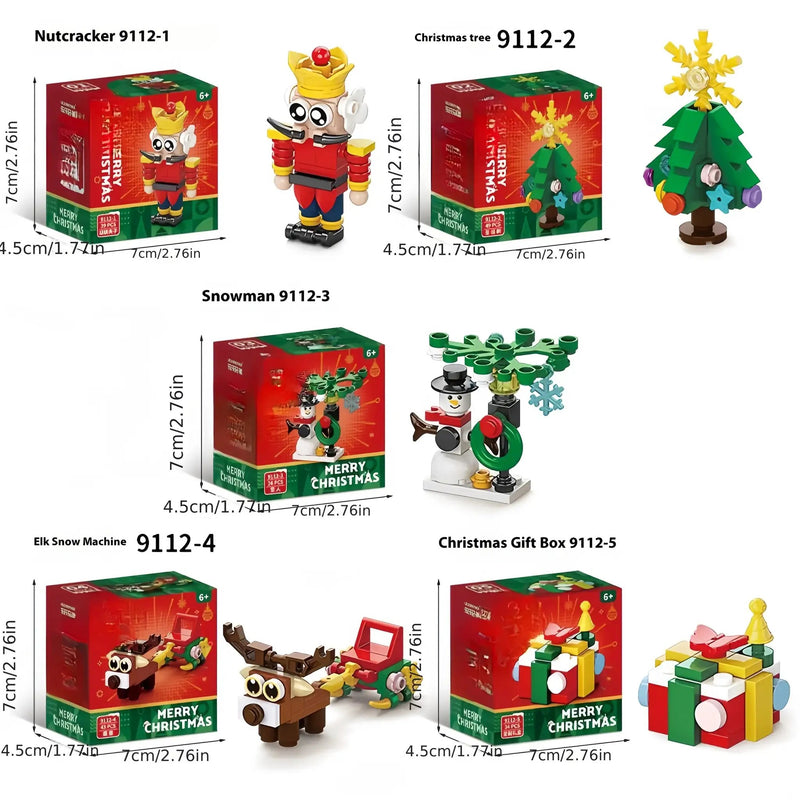 Plastic Christmas Building Blocks Set, 10-in-1 Mini Models with 352pcs by House Of Avana