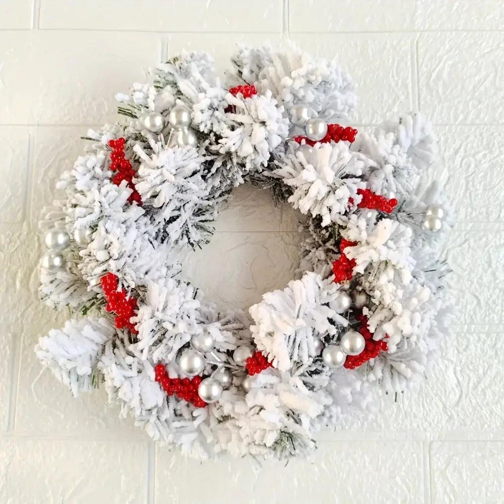 Plastic Christmas Wreath Candle Holder with Holly and Berries by House Of Avana