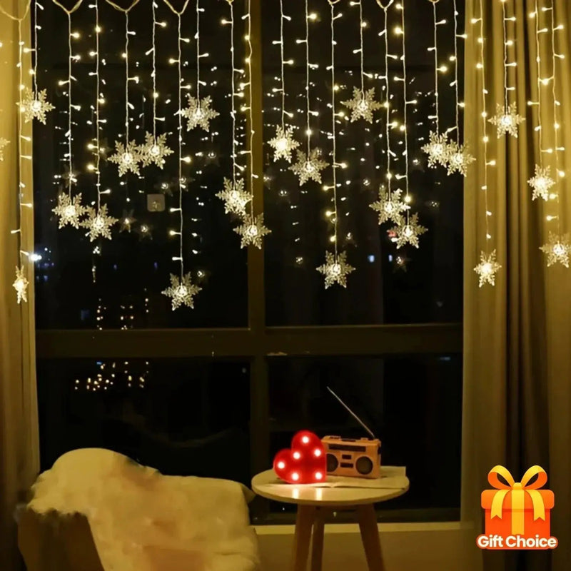 LED USB Snowflake String Lights for Indoor Outdoor Christmas Decor by House Of Avana