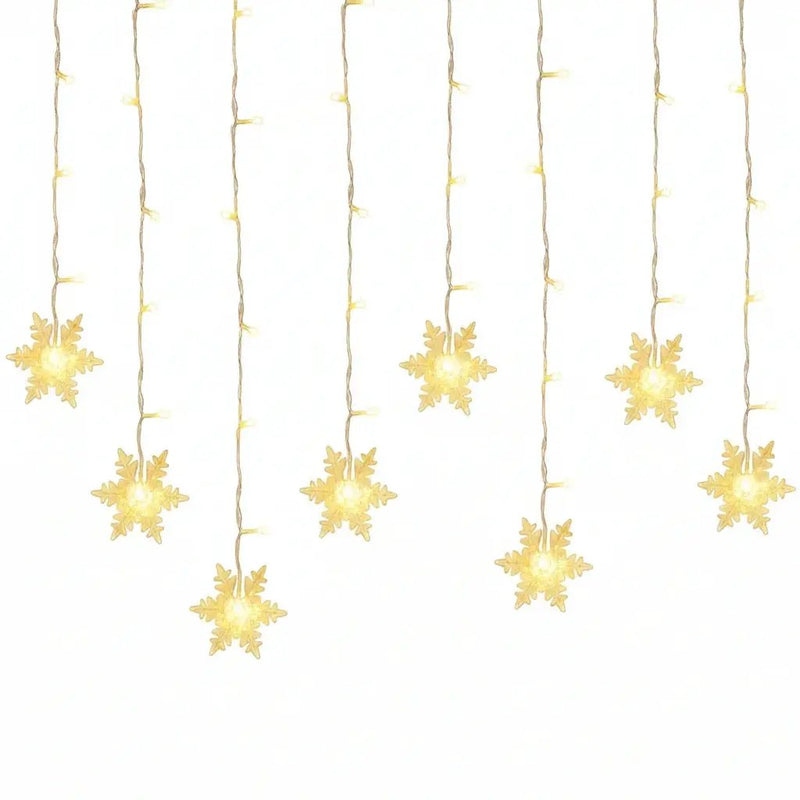 LED USB Snowflake String Lights for Indoor Outdoor Christmas Decor by House Of Avana