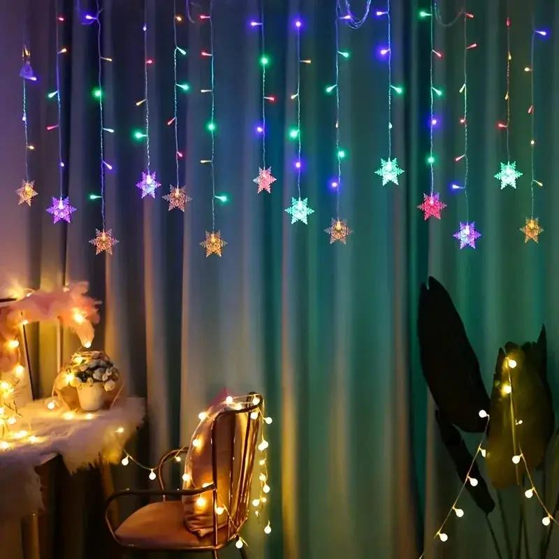 LED USB Snowflake String Lights for Indoor Outdoor Christmas Decor by House Of Avana