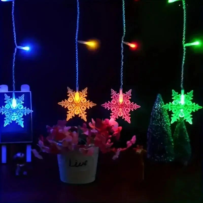 LED USB Snowflake String Lights for Indoor Outdoor Christmas Decor by House Of Avana