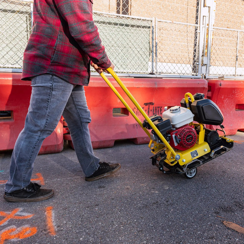 5.5 HP Honda Vibratory Plate Compactor 23x17" for Soil Asphalt Paver Compaction by Tomahawk Power