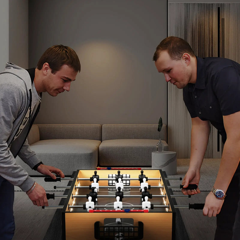 Tabletop Foosball Table with LED Lights and Non-Slip Handles by DirectDeals