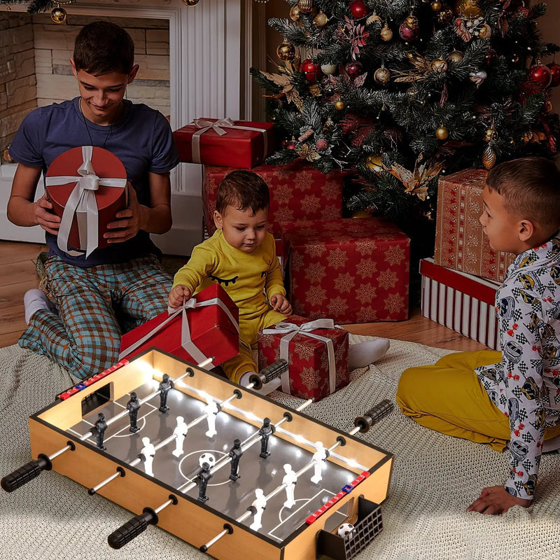 Tabletop Foosball Table with LED Lights and Non-Slip Handles by DirectDeals