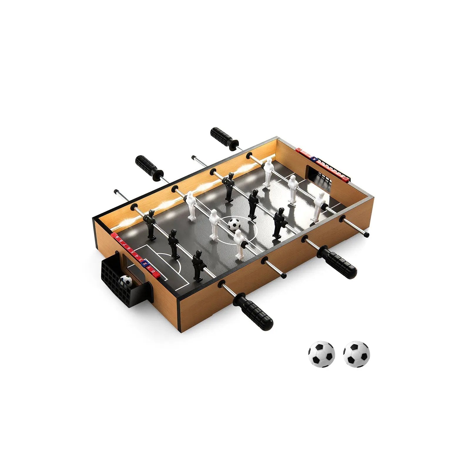 Tabletop Foosball Table with LED Lights and Non-Slip Handles by DirectDeals