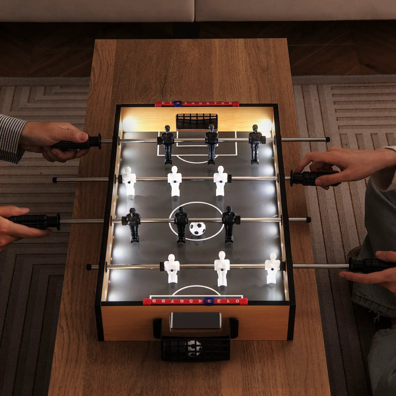 Tabletop Foosball Table with LED Lights and Non-Slip Handles by DirectDeals