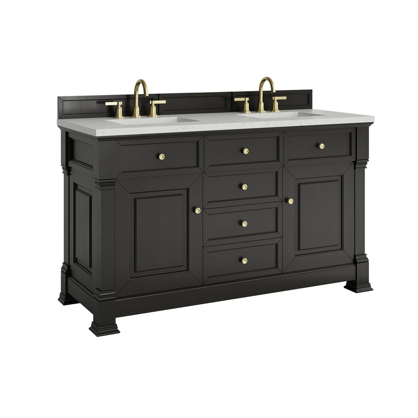 James Martin Brookfield 60" Double Bathroom Vanity, Black Onyx, view 25